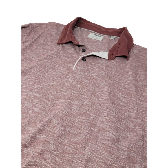 Linksoul Polo Shirt‎ Size Large Burgandy Short Sleeve - Picture 1 of 5
